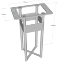 [331004] Platine d'ancrage borne Duo Wide